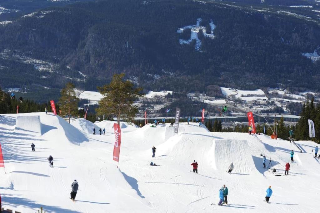 Leilighet Med Panoramautsikt Sjusjoen Innendors Parkering Εξωτερικό φωτογραφία