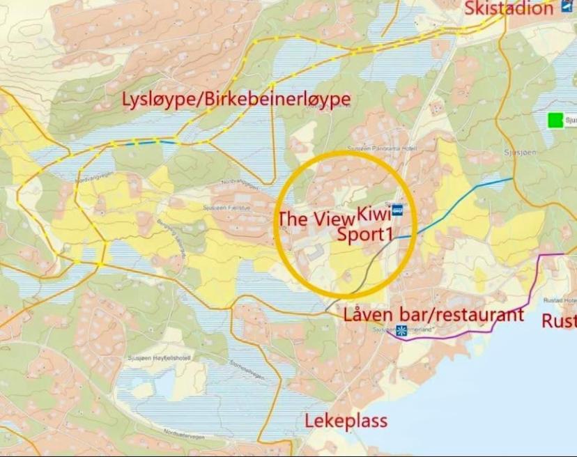 Leilighet Med Panoramautsikt Sjusjoen Innendors Parkering Εξωτερικό φωτογραφία